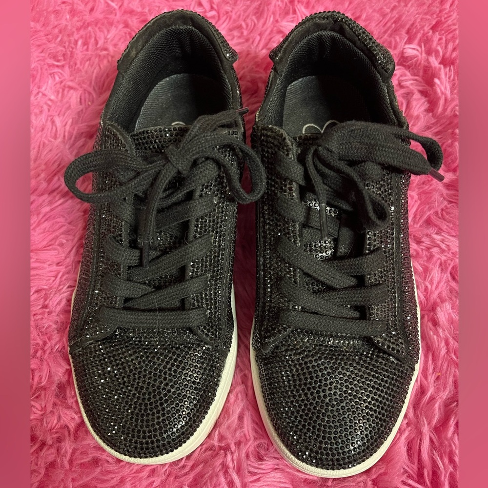 Jessica Simpson Black Rhinestone Sneakers